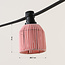 Prikkabel set inclusief gekleurde kappen in rotanlook, verkrijgbaar met verschillende LED lampen