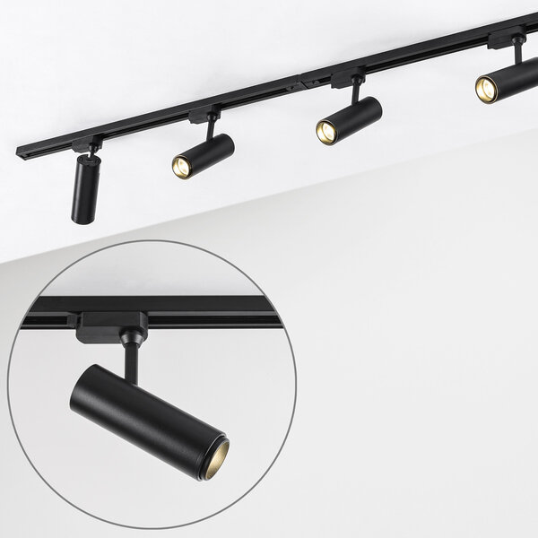Modern 1-fase railsysteem van 1,5 meter met Jazz spots - plafondlamp