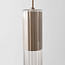Hanglamp Frida beige met geribbeld glas, 4-lichts