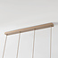 Hanglamp Frida beige met geribbeld glas, 4-lichts