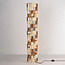 Staande lamp Ines met gevlochten touw - beige en bruin