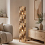 Staande lamp Ines met gevlochten touw - beige en bruin