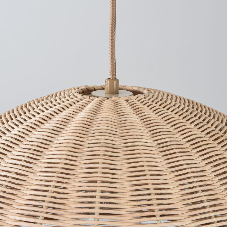 Hanglamp Norinda met gevlochten rotan - naturel