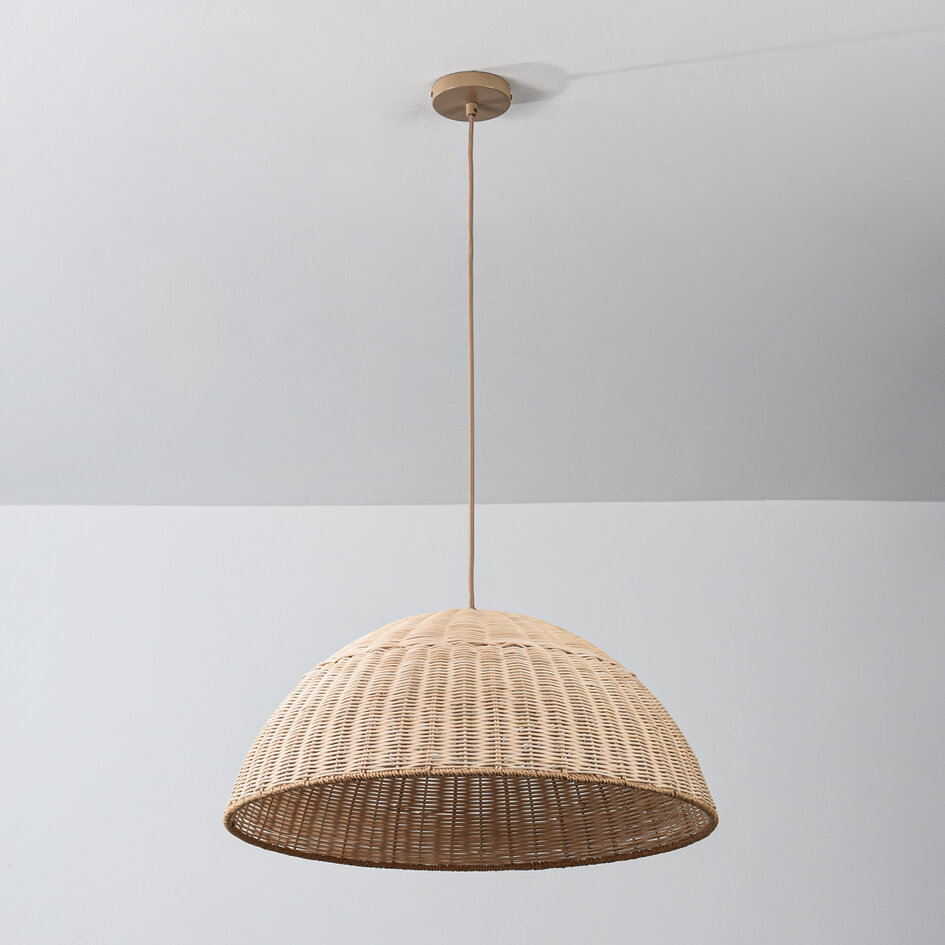 Hanglamp Norinda met gevlochten rotan - naturel