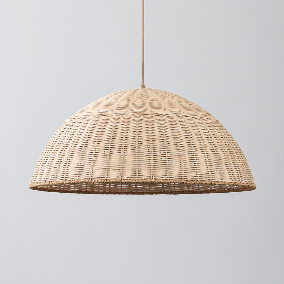 Hanglamp Norinda met gevlochten rotan - naturel