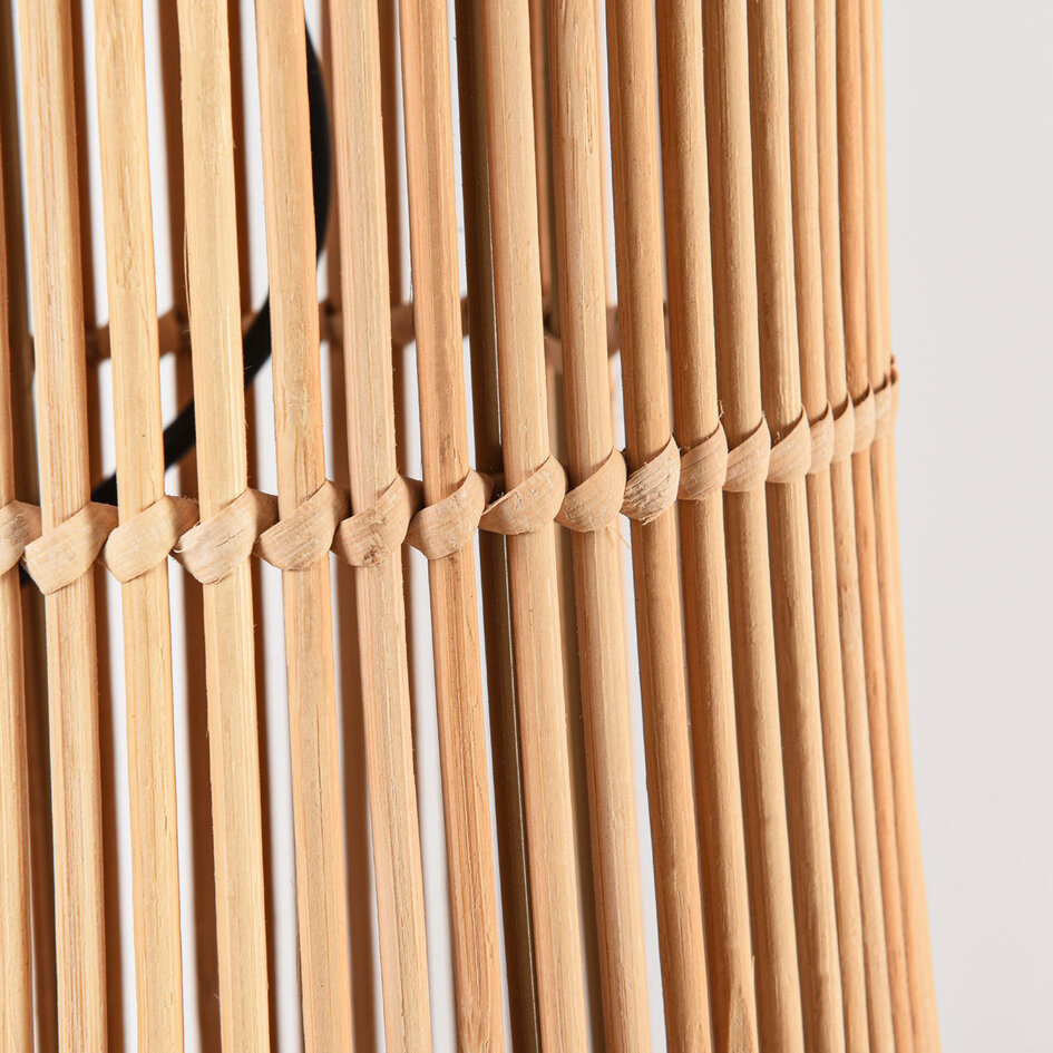 Staande lamp Floris met gevlochten bamboe - naturel