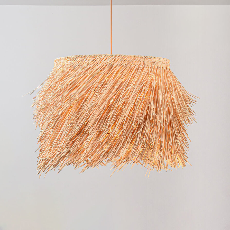Hanglamp Katrien met speelse rotan kap - naturel