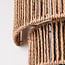 Wandlamp Navira met stekker van handgevlochten touw - naturel