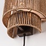 Wandlamp Navira met stekker van handgevlochten papiertouw - naturel
