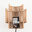 Wandlamp Navira met stekker van handgevlochten papiertouw - naturel