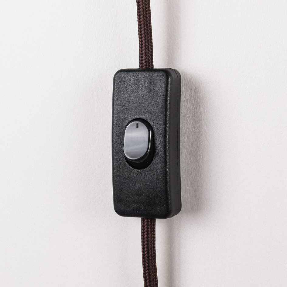 Wandlamp Navira met stekker van handgevlochten touw - naturel