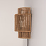 Wandlamp Navira met stekker van handgevlochten papiertouw - naturel