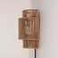 Wandlamp Navira met stekker van handgevlochten touw - naturel