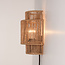 Wandlamp Navira met stekker van handgevlochten papiertouw - naturel