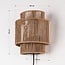 Wandlamp Navira met stekker van handgevlochten touw - naturel