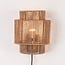 Wandlamp Navira met stekker van handgevlochten touw - naturel