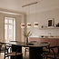 Hanglamp Klari beige met melkwit glas, 3-lichts