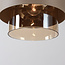 Hanglamp Kodi beige met amber glas, 3-lichts
