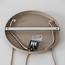 Hanglamp Kodi beige met amber glas, 3-lichts