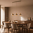 Hanglamp Klari beige met amber glas, 3-lichts