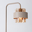 Vloerlamp Kodee beige met amber glas