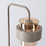 Vloerlamp Kodee beige met amber glas