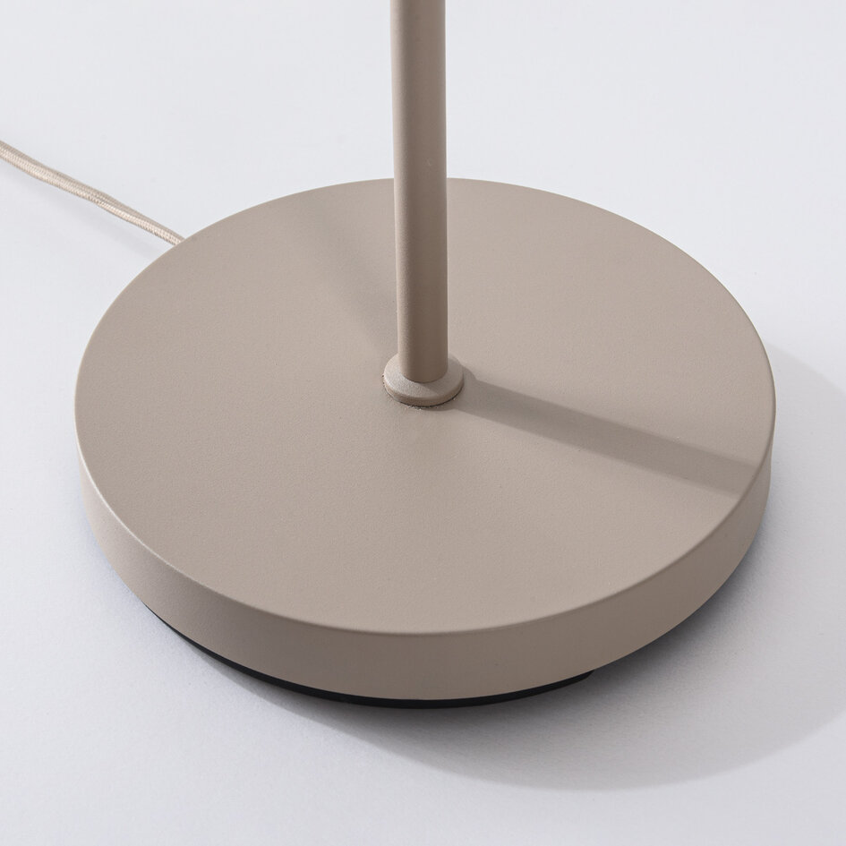 Vloerlamp Kodee beige met amber glas