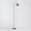 Vloerlamp Kodee beige met amber glas