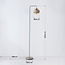 Vloerlamp Kodee beige met amber glas