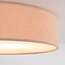 Plafondlamp Paulina met geribbelde fluwelen kap - taupe