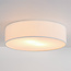 Plafondlamp Paulina met geribbelde fluwelen kap - beige