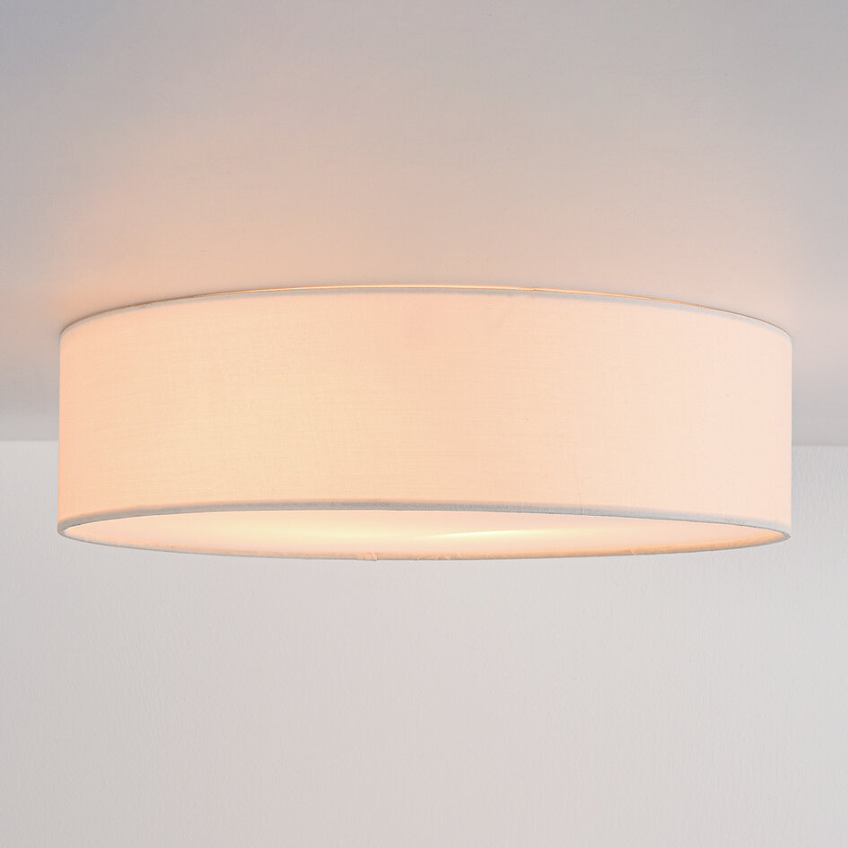 Plafondlamp Jantine met stoffen kap - beige