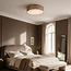 Plafondlamp Jantine met stoffen kap - taupe