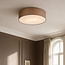Plafondlamp Jantine met stoffen kap - taupe