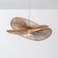 Hanglamp Janah met handgevlochten papieren kappen - beige