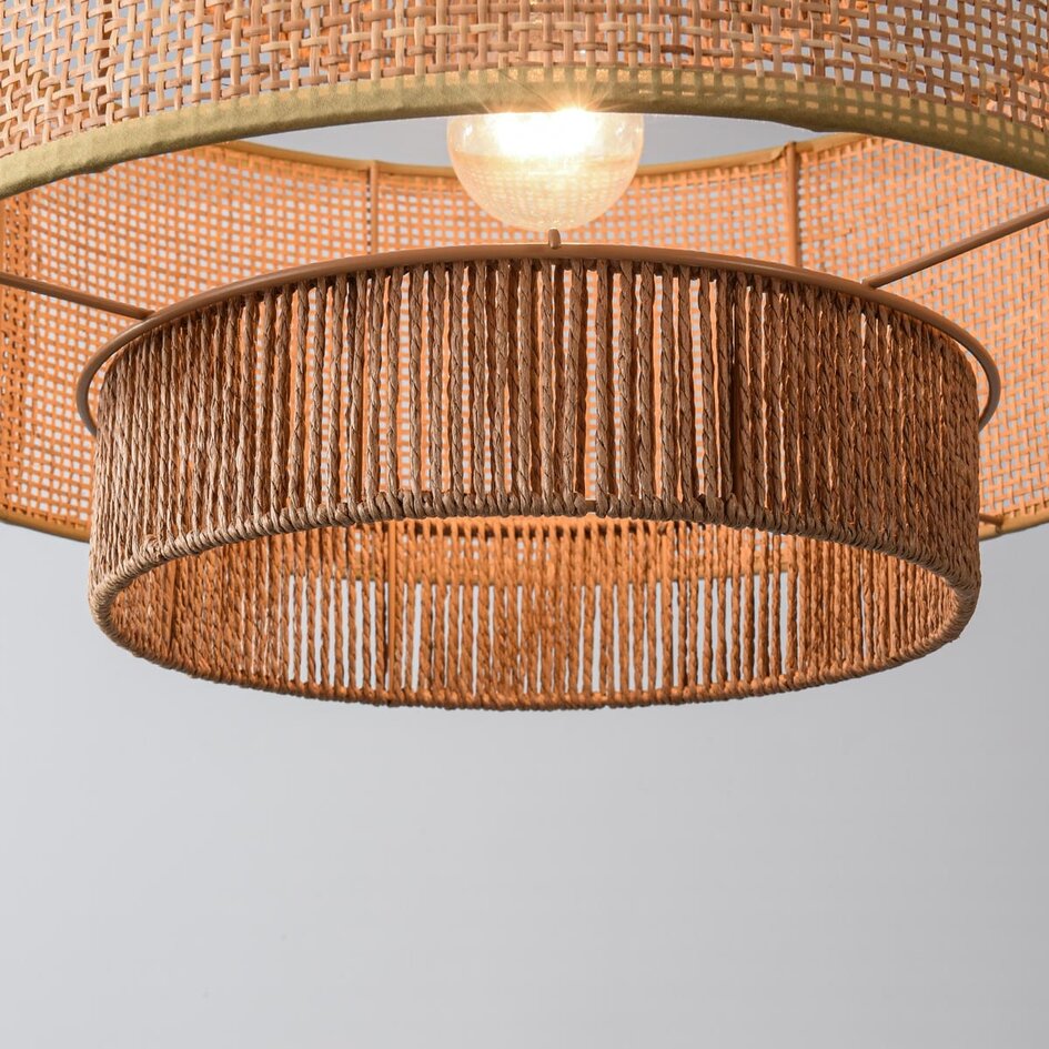 Hanglamp Nirvia met bamboe kap - bruin