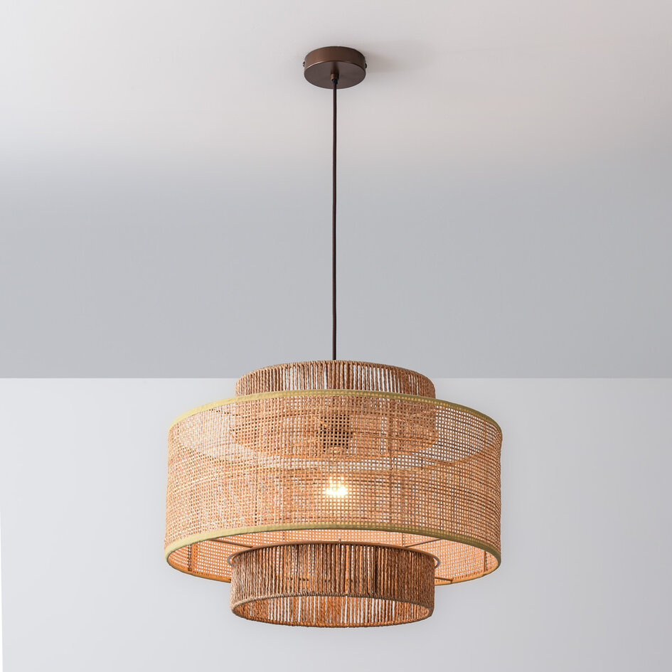 Hanglamp Nirvia met bamboe kap - bruin
