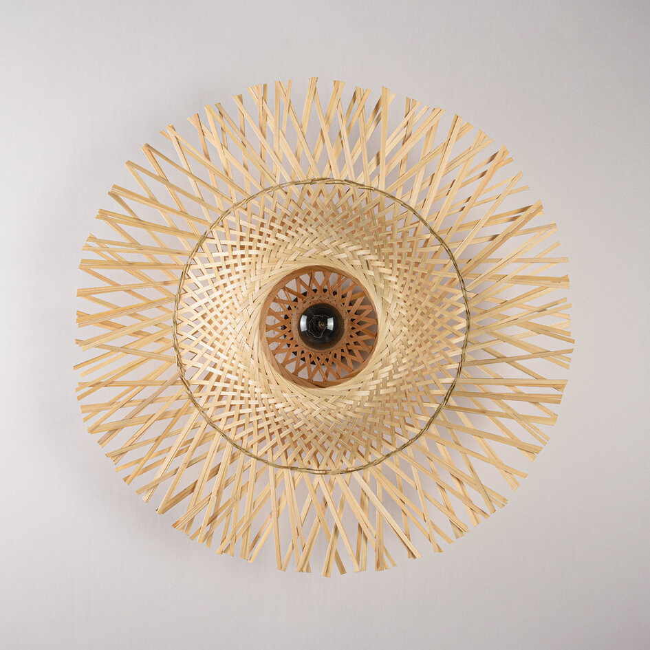 Wandlamp Shirley van bamboe - naturel