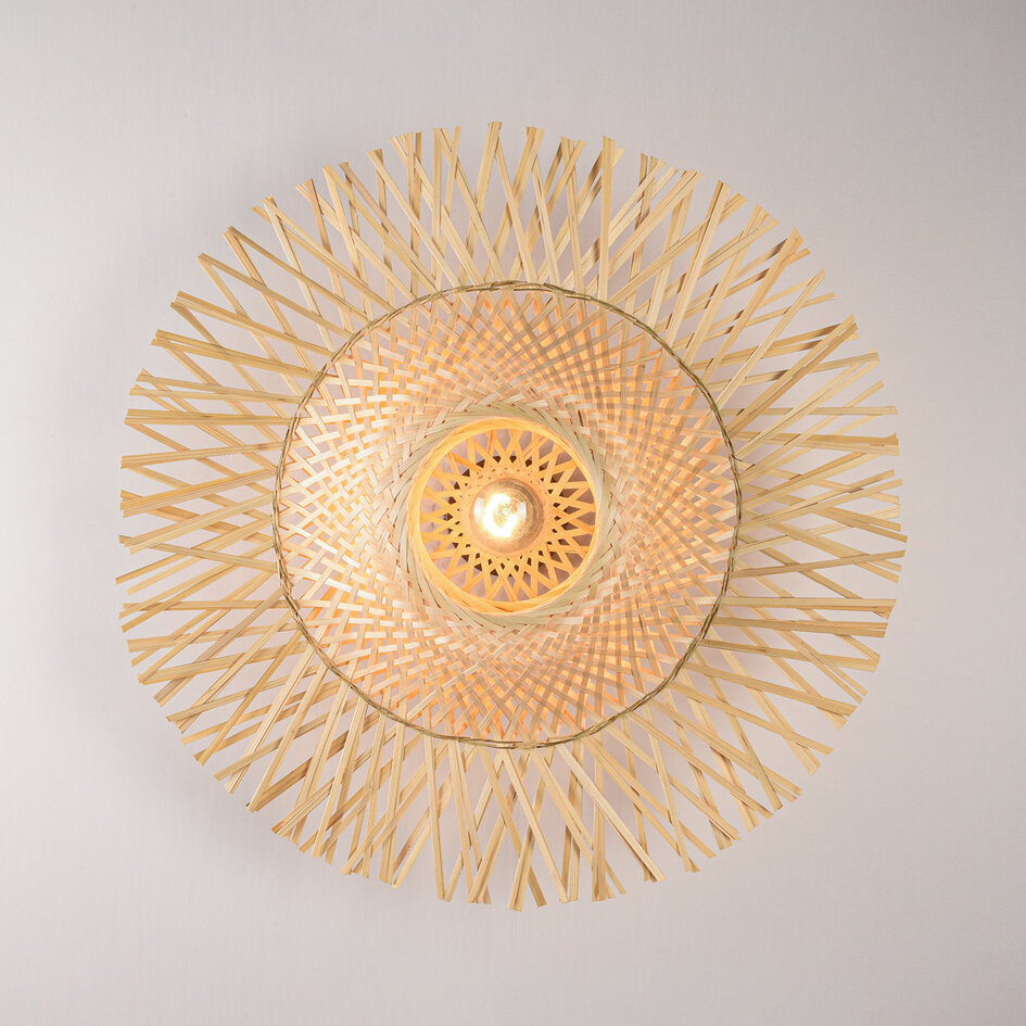 Wandlamp Shirley van bamboe - naturel