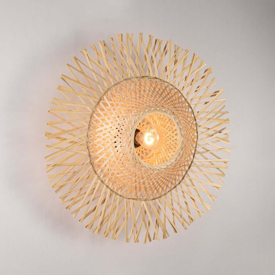 Wandlamp Shirley van bamboe - naturel
