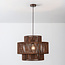 Hanglamp Sumi met handgevlochten kap - bruin