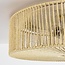 Plafondlamp Robian met kap van handgevlochten papiertouw - beige
