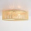 Plafondlamp Robian met kap van handgevlochten touw - beige