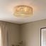 Plafondlamp Robian met kap van handgevlochten papiertouw - beige