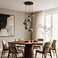 Zwarte hanglamp Loua met rookglas, 5-lichts