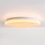 3-staps dimbare LED plafondlamp Corinda met donkere marmerlook - wit