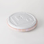 3-staps dimbare LED plafondlamp Corinda met donkere marmerlook - wit