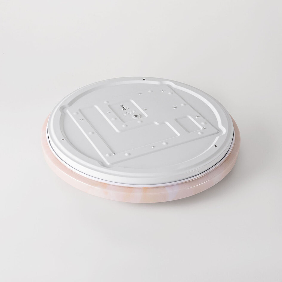 3-staps dimbare LED plafondlamp Corinda met donkere marmerlook - wit