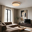 3-staps dimbare LED plafondlamp Sarinda met marmerlook - taupe