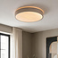 3-staps dimbare LED plafondlamp Sarinda met marmerlook - taupe
